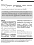 Cover page: Ordering of mutations in acute myeloid leukemia with partial tandem duplication of MLL (MLL-PTD)