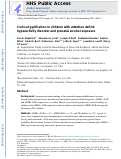 Cover page: Cortical gyrification in children with attention deficit-hyperactivity disorder and prenatal alcohol exposure