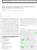 Cover page: Effect of Boundary Constraints on the Nonlinear Flapping of Filaments Animated by Follower Forces