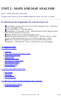 Cover page: Unit 02 - Maps and Map Analysis