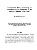 Cover page: Measurement of the Cosmic Ray and Neutrino-Induced Muon Flux at the Sudbury Neutrino Observatory