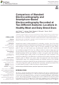 Cover page: Comparison of Standard Electrocardiography and Smartphone-Based Electrocardiography Recorded at Two Different Anatomic Locations in Healthy Meat and Dairy Breed Does.