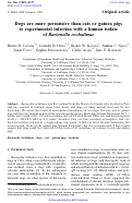 Cover page: Dogs are more permissive than cats or guinea pigs to experimental infection with a human isolate of Bartonella rochalimae