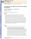 Cover page: Unseen Affective Faces Influence Person Perception Judgments in Schizophrenia.