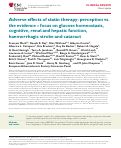 Cover page: Adverse effects of statin therapy: perception vs. the evidence – focus on glucose homeostasis, cognitive, renal and hepatic function, haemorrhagic stroke and cataract