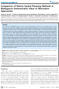 Cover page: Comparison of Marine Spatial Planning Methods in Madagascar Demonstrates Value of Alternative Approaches