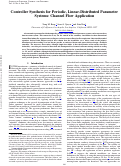 Cover page: Controller Synthesis for Periodic, Linear-Distributed Parameter Systems: Channel Flow Application