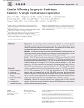 Cover page: Gender Affirming Surgery in Nonbinary Patients: A Single Institutional Experience.