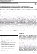 Cover page: Sleep problems among adolescents within child and adolescent mental health services. An epidemiological study with registry linkage.