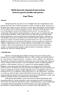 Cover page: Multi-timescale Dynamical Interactions Between Speech Rhythm and Gesture
