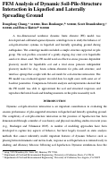 Cover page: FEM Analysis of Dynamic Soil-Pile-Structure Interaction in Liquefied and Laterally Spreading Ground