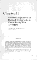 Cover page: Vulnerable populations in Thailand: giving voice to women living with HIV/AIDS.