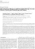 Cover page: Role of Radiation Therapy in Adult Extraskeletal Ewing's Sarcoma Patients Treated with Chemotherapy and Surgery.