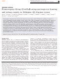 Cover page: Proneurogenic Group II mGluR antagonist improves learning and reduces anxiety in Alzheimer Aβ oligomer mouse