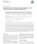 Cover page: Preoperative cardiac variables of diastolic dysfunction and clinical outcomes in lung transplant recipients.