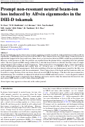 Cover page: Prompt non-resonant neutral beam-ion loss induced by Alfvén eigenmodes in the DIII-D tokamak