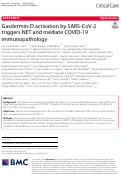 Cover page: Gasdermin-D activation by SARS-CoV-2 triggers NET and mediate COVID-19 immunopathology