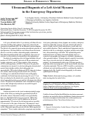 Cover page: Ultrasound Diagnosis of a Left Atrial Myxoma in the Emergency Department