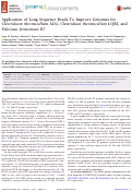 Cover page: Application of Long Sequence Reads To Improve Genomes for Clostridium thermocellum AD2, Clostridium thermocellum LQRI, and Pelosinus fermentans R7