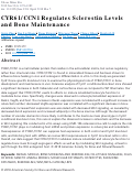 Cover page: CYR61/CCN1 Regulates Sclerostin Levels and Bone Maintenance