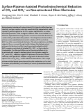 Cover page: Surface‐Plasmon‐Assisted Photoelectrochemical Reduction of CO2 and NO3− on Nanostructured Silver Electrodes