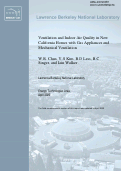 Cover page: Ventilation and Indoor Air Quality in New California Homes with Gas Appliances and Mechanical Ventilation