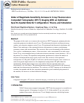 Cover page: Order of Magnitude Sensitivity Increase in X-ray Fluorescence Computed Tomography (XFCT) Imaging With an Optimized Spectro-Spatial Detector Configuration: Theory and Simulation