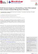 Cover page: Draft Genome Sequence of Bordetella sp. Strain FB-8, Isolated from a Former Uranium Mining Area in Germany