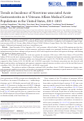 Cover page: Trends in Incidence of Norovirus-associated Acute Gastroenteritis in 4 Veterans Affairs Medical Center Populations in the United States, 2011-2015.