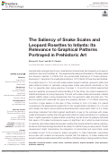 Cover page: The Saliency of Snake Scales and Leopard Rosettes to Infants: Its Relevance to Graphical Patterns Portrayed in Prehistoric Art