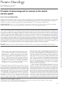 Cover page: Principles of immunology and its nuances in the central nervous system