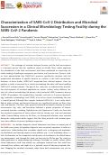 Cover page: Characterization of SARS-CoV-2 Distribution and Microbial Succession in a Clinical Microbiology Testing Facility during the SARS-CoV-2 Pandemic.