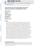 Cover page: Impact of hair type, hair sample weight, external hair exposures, and race on cumulative hair cortisol.