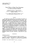 Cover page: Toxic Effects of Short-Term Exposures to Acids and Diesel Exhaust