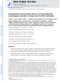 Cover page: Apolipoprotein E ε4 genotype status is not associated with neuroimaging outcomes in a large cohort of HIV+ individuals