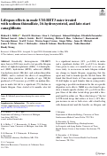 Cover page: Lifespan effects in male UM-HET3 mice treated with sodium thiosulfate, 16-hydroxyestriol, and late-start canagliflozin