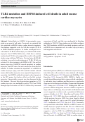 Cover page: TLR4 mutation and HSP60-induced cell death in adult mouse cardiac myocytes