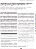 Cover page: Lipopolysaccharide-induced Cyclooxygenase-2 Expression in Human U937 Macrophages Is Phosphatidic Acid Phosphohydrolase-1-dependent*