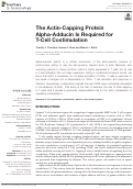Cover page: The Actin-Capping Protein Alpha-Adducin Is Required for T-Cell Costimulation