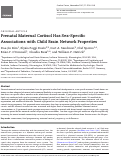 Cover page: Prenatal Maternal Cortisol Has Sex-Specific Associations with Child Brain Network Properties