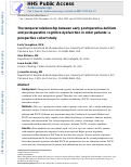 Cover page: The temporal relationship between early postoperative delirium and postoperative cognitive dysfunction in older patients: a prospective cohort study