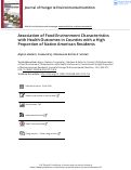 Cover page: Association of Food Environment Characteristics with Health Outcomes in Counties with a High Proportion of Native American Residents