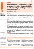 Cover page: Biomechanics of coupled motion in the cervical spine during simulated whiplash in patients with pre-existing cervical or lumbar spinal fusion: A Finite Element Study