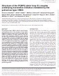 Cover page: Structure of the PCBP2/stem–loop IV complex underlying translation initiation mediated by the poliovirus type I IRES