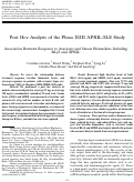 Cover page: Post Hoc Analysis of the Phase II/III APRIL‐SLE Study: Association Between Response to Atacicept and Serum Biomarkers Including BLyS and APRIL