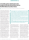 Cover page: A sexual risk and stress reduction intervention designed for HIV-positive bisexual African American men with childhood sexual abuse histories.