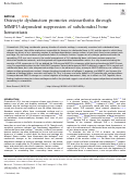 Cover page: Osteocyte dysfunction promotes osteoarthritis through MMP13-dependent suppression of subchondral bone homeostasis