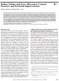 Cover page: Kidney Failure and Liver Allocation: Current Practices and Potential Improvements