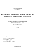 Cover page: Simulations of open ballistic quantum systems and semiclassical semiconductor superlattices