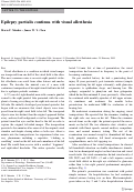 Cover page: Epilepsy partialis continua with visual allesthesia